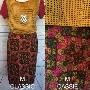 Multicolor Lularoe Cassie Skirt-Medium NWT